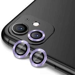 ZORE APPLE iPhone 11 12 12 Mini Lila CL-12 Premium Safir Parmak İzi Bırakmayan Anti-Reflective Kamera Lens Koruyucu