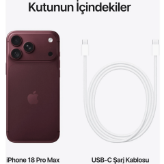 APPLE iPhone 18 Pro 512GB Burgonya iOS Cep Telefonu MJRW4TU/A (Apple TÜRKİYE Garantili)
