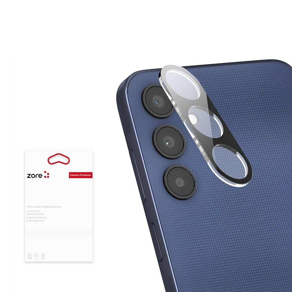 ZORE SAMSUNG Galaxy A25 5G Siyah 3D Kamera Camı Kamera Lens Koruyucu