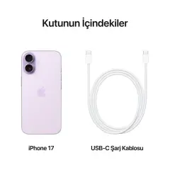 APPLE iPhone 17 256GB Lavanta iOS Cep Telefonu MG6M4TU/A (Apple TÜRKİYE Garantili)
