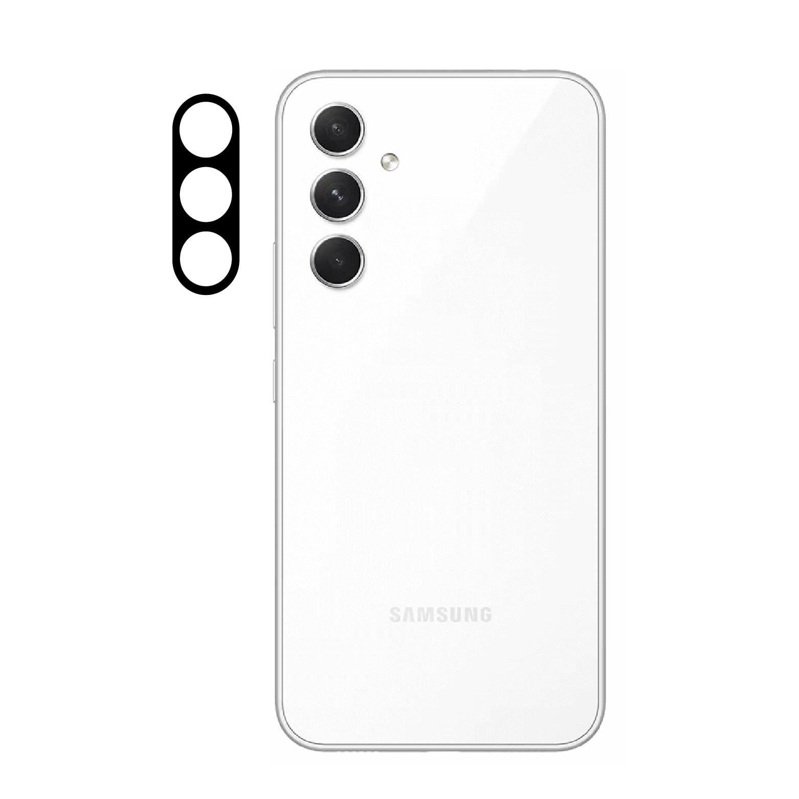 ZORE SAMSUNG Galaxy A54 5G Siyah 3D Kamera Camı Kamera Lens Koruyucu