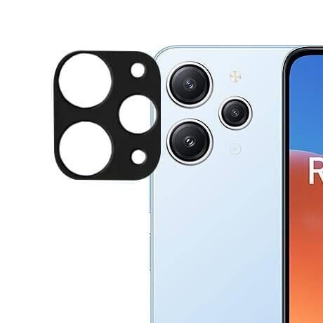 ZORE XİAOMİ Redmi 12 4G Siyah 3D Kamera Camı Kamera Lens Koruyucu