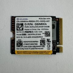 SOLİDİGM P41PL 512GB 2242 PCIe Gen 4x4 NVMe M.2 SSD SSDPFPNU512GZ 06NRX4 Kutusuz Tray