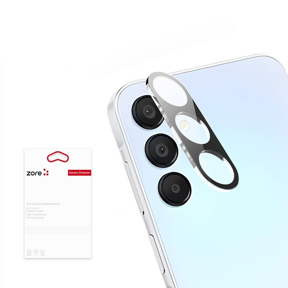 ZORE SAMSUNG Galaxy A15 Siyah 3D Kamera Camı Kamera Lens Koruyucu