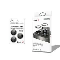 ZORE APPLE iPhone 16 Pro 16 Pro Max Titanium Gray CL-12 Premium Safir Parmak İzi Bırakmayan Anti-Reflective Kamera Lens Koruyucu