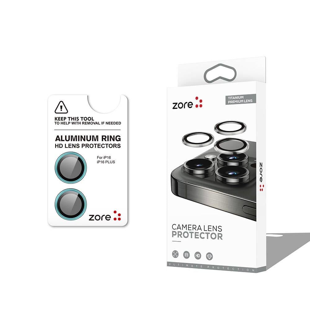 ZORE APPLE iPhone 16 16 Plus Sea Green CL-12 Premium Safir Parmak İzi Bırakmayan Anti-Reflective Kamera Lens Koruyucu