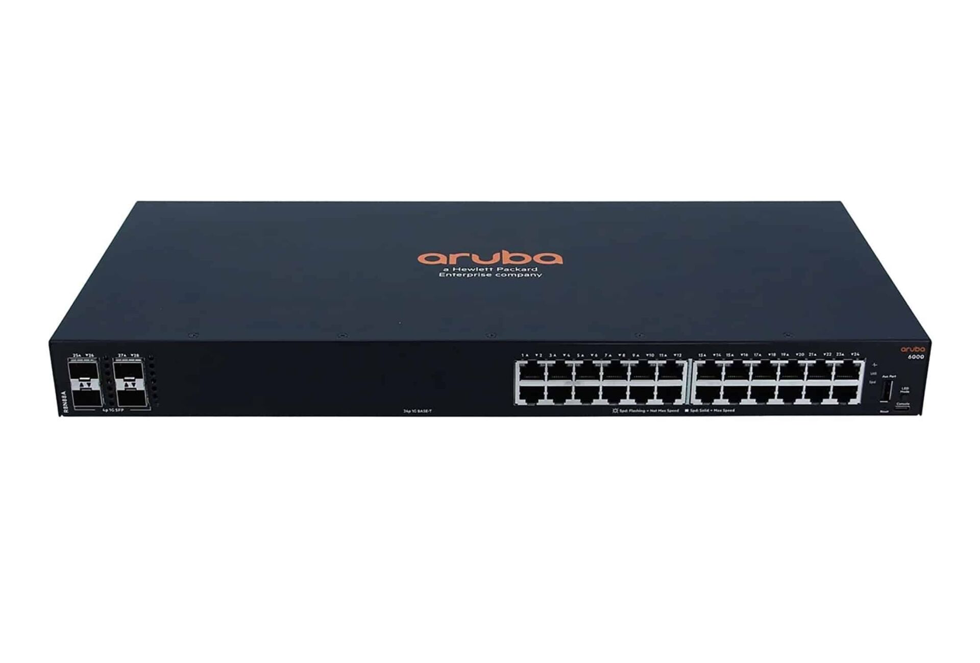 HPE Aruba CX 6000 R8N88A 24 Port 10/100/1000Mbps Gigabit RJ45 4x1GbE SFP Non-PoE Layer 2 Gigabit Ethernet Yönetilebilir Switch