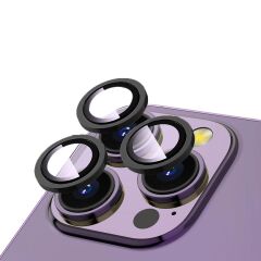 ZORE APPLE iPhone 14 Pro 14 Pro Max Siyah CL-12 Premium Safir Parmak İzi Bırakmayan Anti-Reflective Kamera Lens Koruyucu