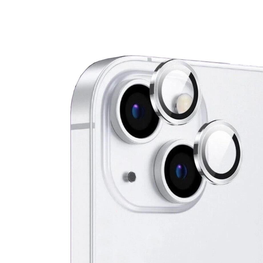 ZORE APPLE iPhone 14 14 Plus Gümüş CL-12 Premium Safir Parmak İzi Bırakmayan Anti-Reflective Kamera Lens Koruyucu