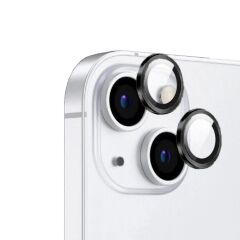 ZORE APPLE iPhone 14 14 Plus Siyah CL-12 Premium Safir Parmak İzi Bırakmayan Anti-Reflective Kamera Lens Koruyucu