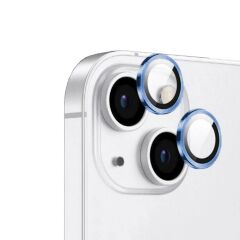ZORE APPLE iPhone 13 13 Mini Mavi CL-12 Premium Safir Parmak İzi Bırakmayan Anti-Reflective Kamera Lens Koruyucu