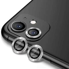 ZORE APPLE iPhone 11 12 12 Mini Gümüş CL-12 Premium Safir Parmak İzi Bırakmayan Anti-Reflective Kamera Lens Koruyucu