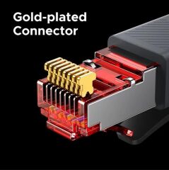 UGREEN 55194 NW323 CAT8 2000MHz 4K 8K 40GB/s Yüksek Ağ Hızı FRP Ethernet Kablosu 20metre