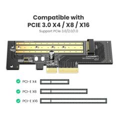 UGREEN 70503 CM302 PCIe 3.0 x4 32Gbps 2230/2242/2260/2280 M-Key M.2 NVMe SSD Dönüştürücü Adaptör Kartı - 2