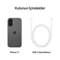 APPLE iPhone 17 256GB Siyah Cep Telefonu MG6J4TU/A (Apple TÜRKİYE Garantili)