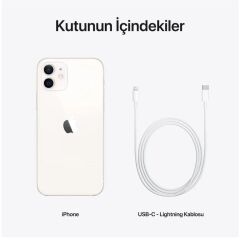 APPLE iPhone 12 128GB Beyaz Cep Telefonu MGJC3TU/A (Apple TÜRKİYE Garantili)