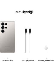SAMSUNG Galaxy S25 Ultra 512GB + 12GB Ram Titanyum Gri Cep Telefonu (SM-S938B/DS) (Samsung TÜRKİYE Garantili)