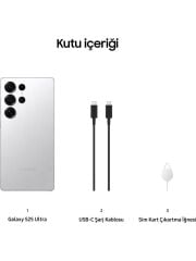SAMSUNG Galaxy S25 Ultra 512GB + 12GB Ram Titanyum Gümüş Cep Telefonu (SM-S938B/DS) (Samsung TÜRKİYE Garantili) - 2