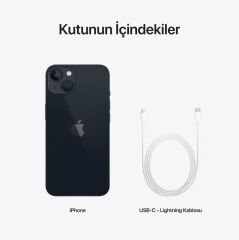 APPLE iPhone 13 128GB Siyah Cep Telefonu MLPF3TU/A (Apple Türkiye Garantili)