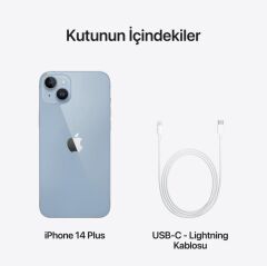 APPLE iPhone 14 Plus 128GB Mavi Cep Telefonu MQ523TU/A (Apple TÜRKİYE Garantili)