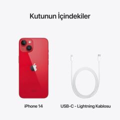 APPLE iPhone 14 Plus 128GB Kırmızı Cep Telefonu MQ513TU/A (Apple TÜRKİYE Garantili)