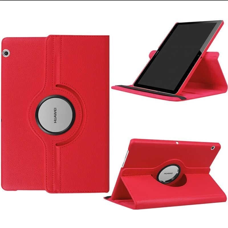 ZORE HUAWEİ MediaPad T3 10'' Kırmızı 360 Derece Dönebilen Standlı Tablet Kılıfı