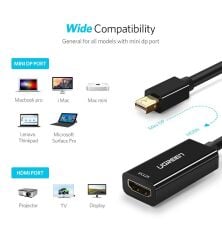 UGREEN 10461 MD112 Mini DisplayPort to HDMI Full HD 1080p 60Hz Görüntü ve Ses Dönüştürücü Adaptör