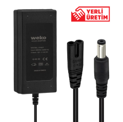 21527 WEKO 12 Volt 5 Amper 5.5*2.5 Uçlu Yerli Üretim Plastik Kasa Masaüstü Adaptör