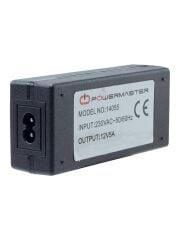 14055 POWERMASTER 12 Volt 5 Amper 5.5*2.5 Uçlu Plastik Kasa Masaüstü Adaptör