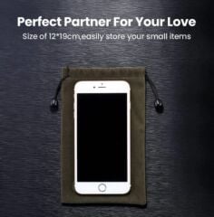 UGREEN 20319 LP101 Çok Yönlü Kullanım L19xW12 (cm) Kadife Saklama Çantası Amber Kahverengi