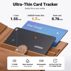 UGREEN 45298 CM817 IP68 Smart Finder FineTrack Slim Akıllı Konum Belirleyici