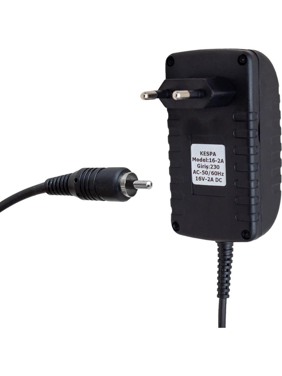 4735* POWERMASTER PM-4735* 16 Volt 3 Amper Tos Fişli RCA Uçlu Santral Adaptörü