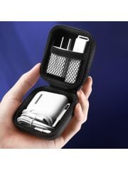 UGREEN 40816 LP128 Darbeye ve Suya Dayanıklı Kablo Düzenleyici Kulaklık Taşıma Çantası Siyah - 2