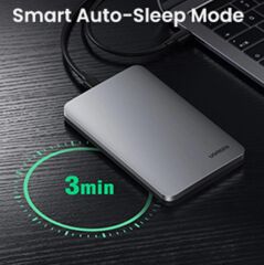 UGREEN 70498 CM300 USB-A 3.1 6GB/s Dayanıklı ve Kompakt 2.5'' SATA SSD Harddisk Sabit Disk Muhafazası