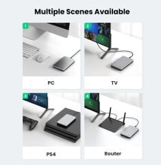 UGREEN 70498 CM300 USB-A 3.1 6GB/s Dayanıklı ve Kompakt 2.5'' SATA SSD Harddisk Sabit Disk Muhafazası