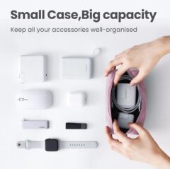 UGREEN 30206 LP285 Dijital Cihaz Düzenleyici Ürün Saklama Çantası Kiraz Çiçeği Pembesi