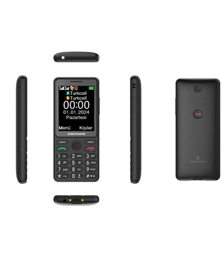 DİGİPHONE S600 Siyah Tuşlu Cep Telefonu (Kvk TÜRKİYE Garantili)