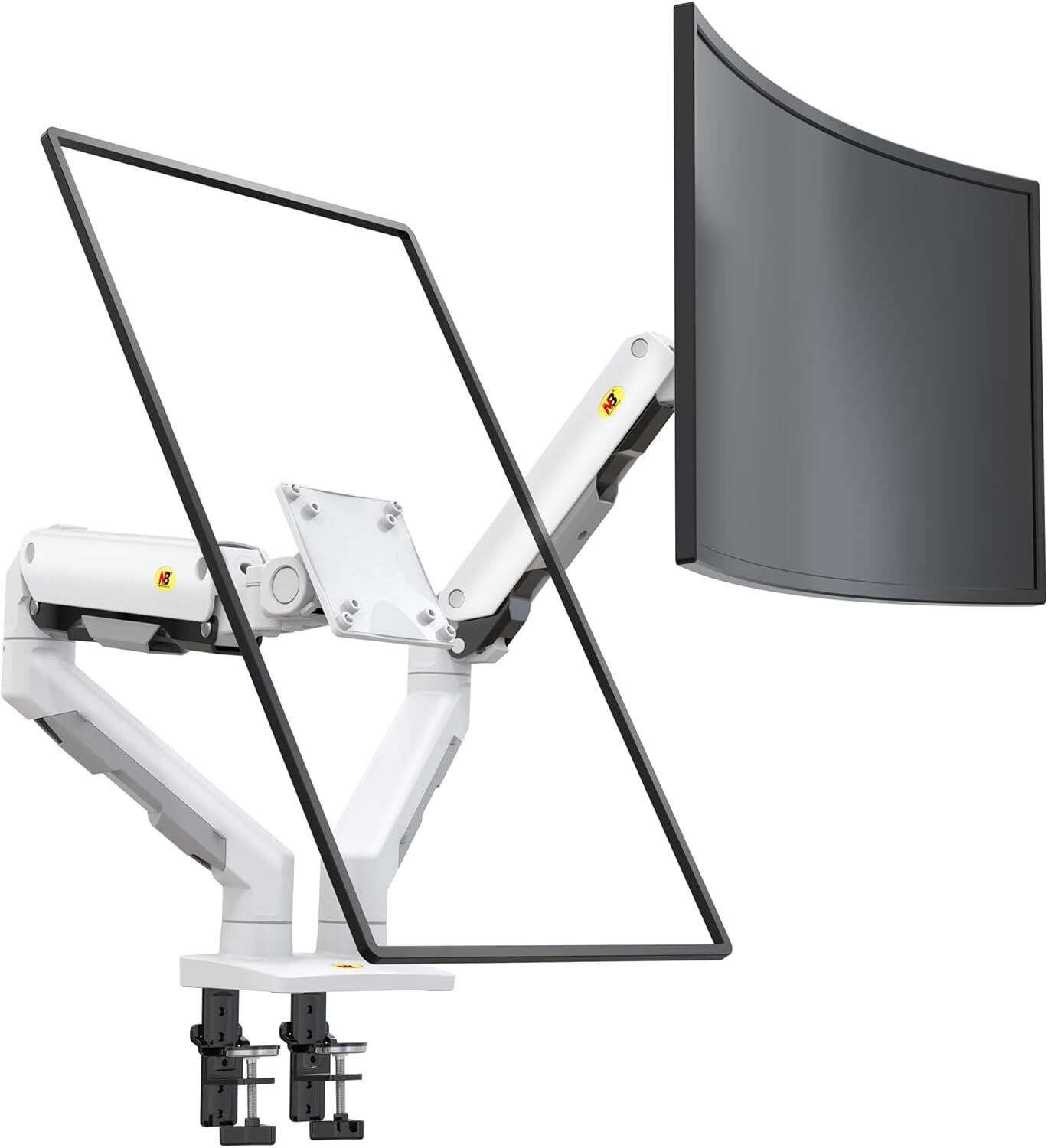 NB NORTH BAYOU G55 27''34'' Amortisörlü 5-16 Kg Çift Kol Profesyonel Monitör Standı Siyah