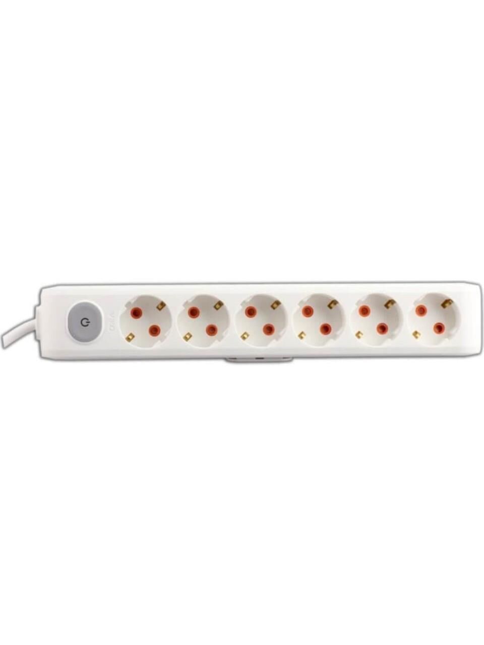 VİKO Multi-Let 6lı Grup Priz Anahtarlı Topraklı Çocuk Korumalı Beyaz 1metre 90117601