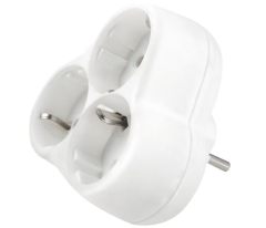 VİKO Yonca Üçlü Topraklı Fiş Golyat Priz Beyaz