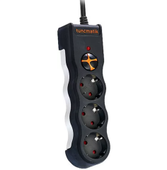 TUNÇMATİK TSK19010 PowerSurge 1050 Joule Üçlü Akım Korumalı Priz Siyah 1.5metre