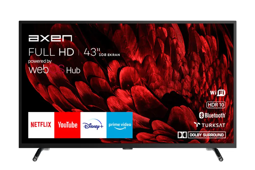 AXEN AX43DIL540/0276 43'' 109 Ekran Uydu Alıcılı Full HD webOS Smart LED Televizyon