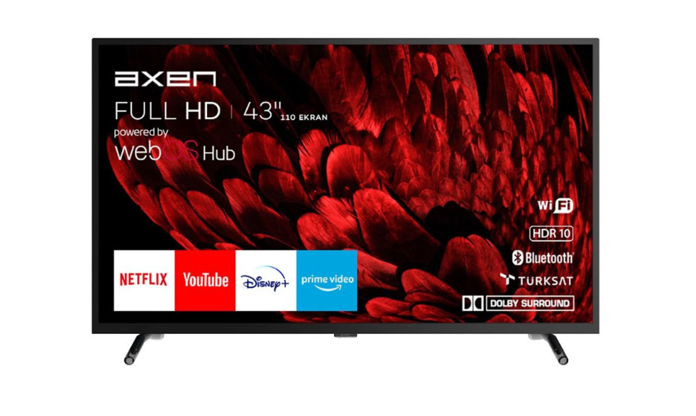 AXEN AX43DILM540/0276 43'' 110 Ekran Uydu Alıcılı Full HD webOS Smart LED Televizyon
