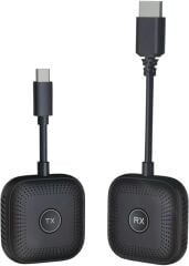 COVERZONE Kablosuz Görüntü Aktarıcı S1 Type-C 1080P 60Hz USB-C TX-RX Tak Çalıştır TV PC Bağlantı Kit