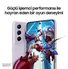 SAMSUNG Galaxy S21 FE 5G 128GB + 8GB Ram Beyaz Snapdragon 2. Nesil Cep Telefonu (SM-G990B2/DS) (Samsung TÜRKİYE Garantili)