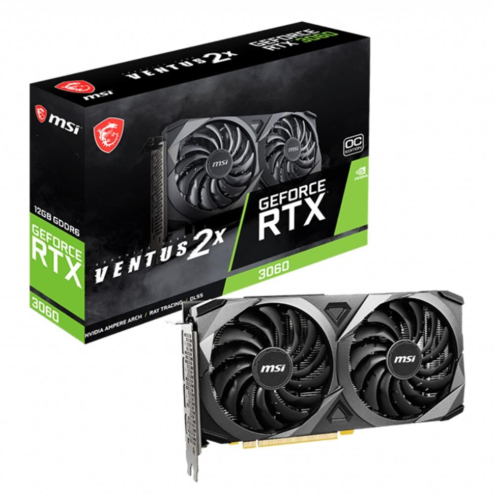 MSI GeForce RTX3060 Ventus 2x 12G OC 12GB 192Bit GDDR6 PCIe 4.0 x16 3xDisplayPort 1xHDMI Ekran Kartı