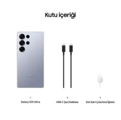 SAMSUNG Galaxy S25 Ultra 512GB + 12GB Ram Titanyum Mavi Cep Telefonu (SM-S938B/DS) (Samsung TÜRKİYE Garantili)