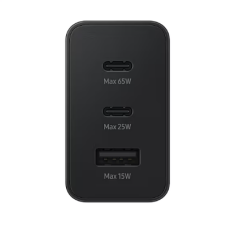 SAMSUNG 65W PD 25W PD 15W USB Üçlü Kablosuz Hızlı Şarj Adaptörü Siyah EP-T6530NBEGWW - 2