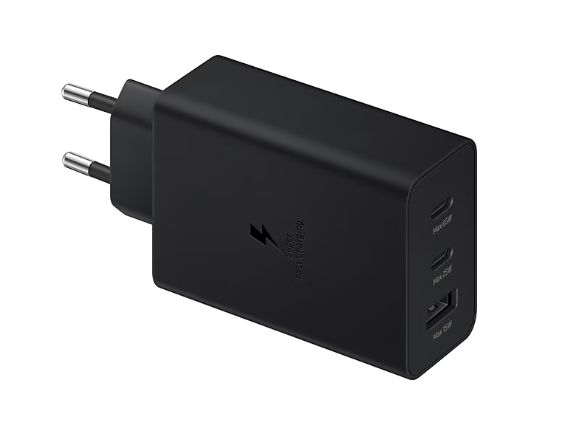 SAMSUNG 65W PD 25W PD 15W USB Üçlü Kablosuz Hızlı Şarj Adaptörü Siyah EP-T6530NBEGWW