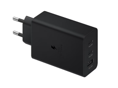 SAMSUNG 65W PD 25W PD 15W USB Üçlü Kablosuz Hızlı Şarj Adaptörü Siyah EP-T6530NBEGWW
